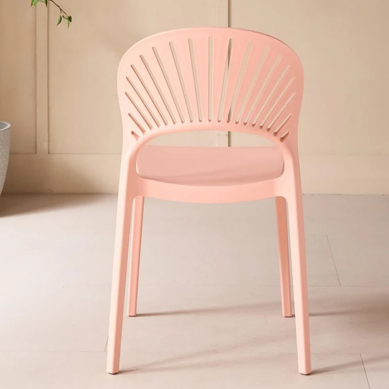 Set de 2 Sillas Paraíso, Color Mandarina, con Espaldar y Diseño Moderno
