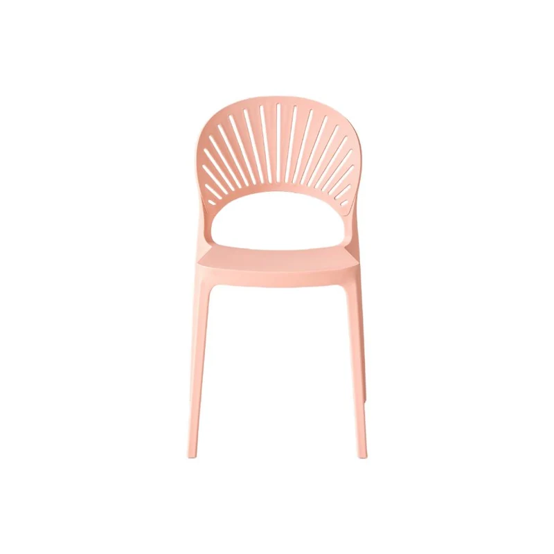 Set de 4 Sillas Paraíso, Color Mandarina, con Espaldar y Diseño Moderno
