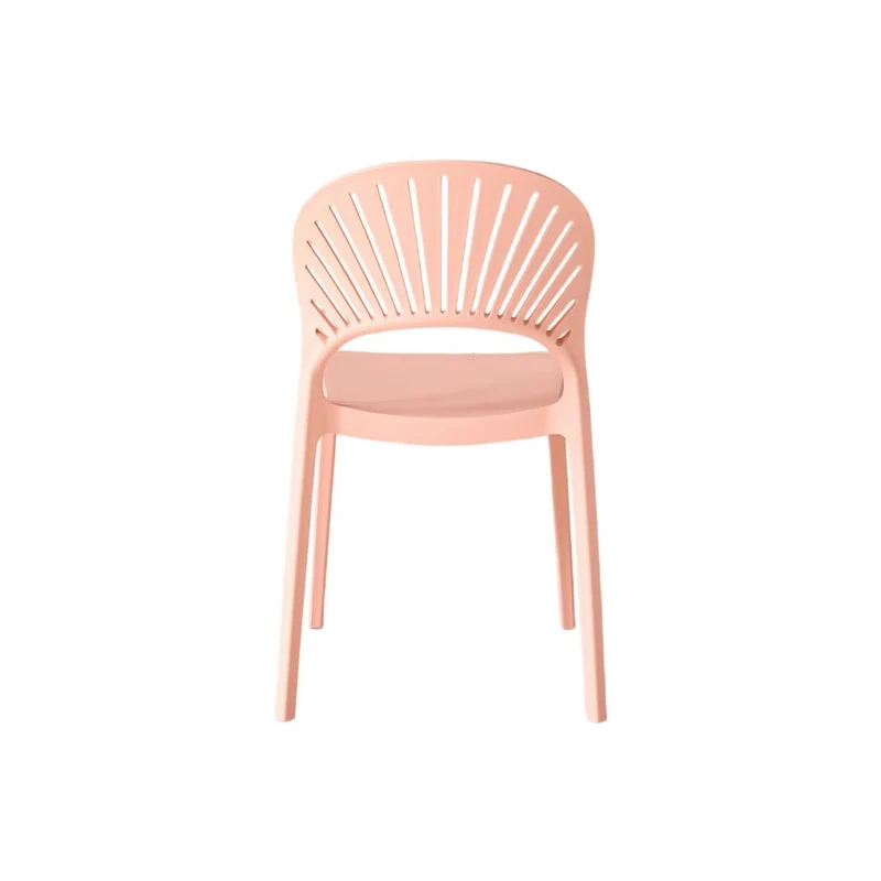 Set de 4 Sillas Paraíso, Color Mandarina, con Espaldar y Diseño Moderno