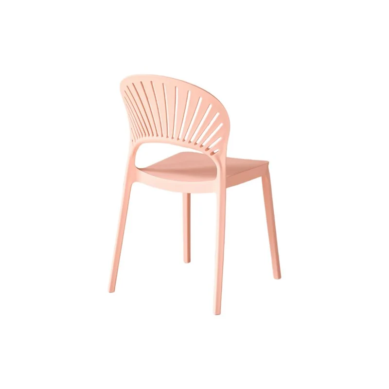 Set de 4 Sillas Paraíso, Color Mandarina, con Espaldar y Diseño Moderno