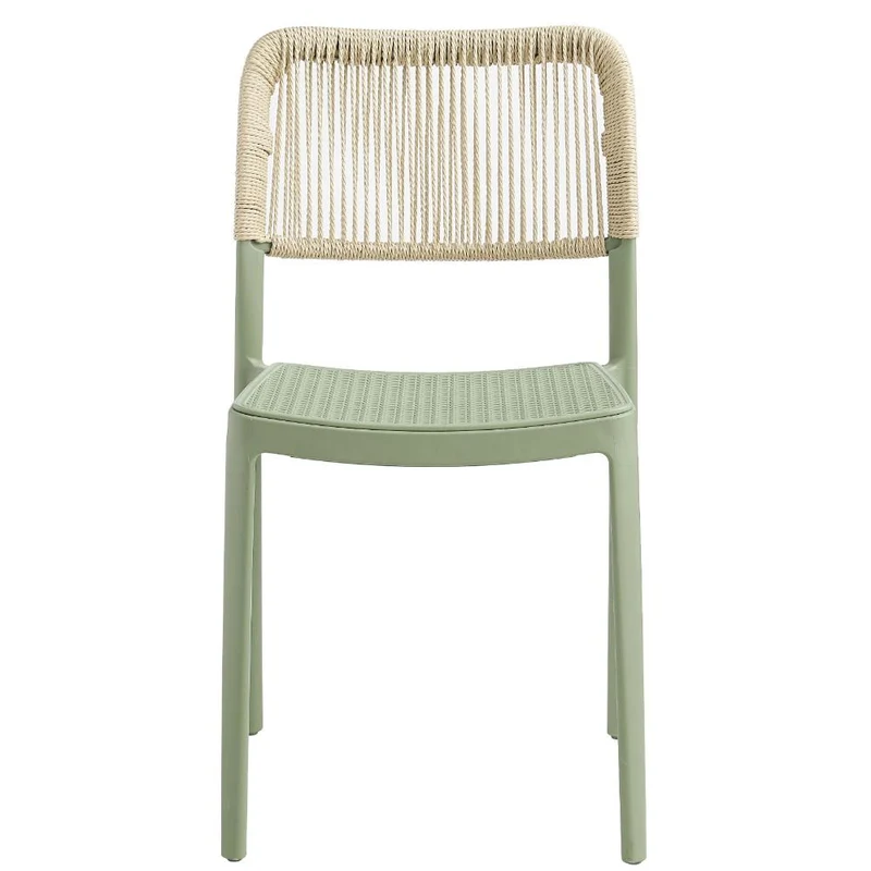 Set de 2 Sillas Austin, Color Verde Olivo, con Espaldar Tejido