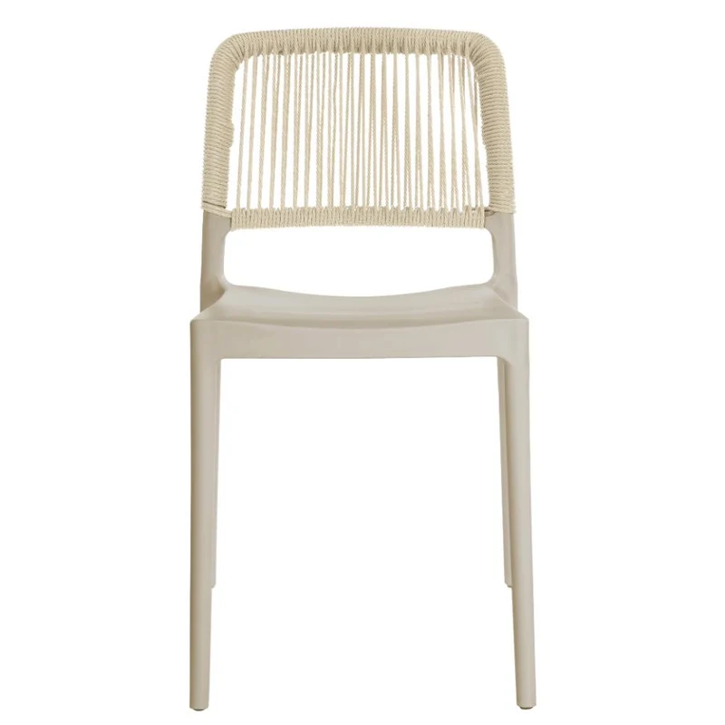 Set de 2 Sillas Houston, Color Taupe, con Espaldar Tejido