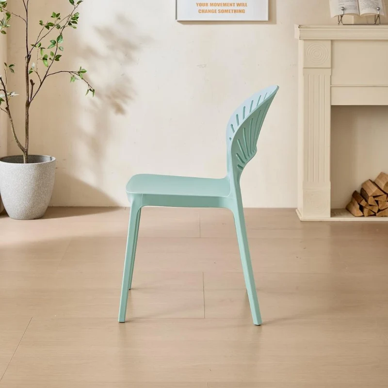 Set de 2 Sillas Paraíso, Color Azul Claro, con Espaldar y Diseño Moderno