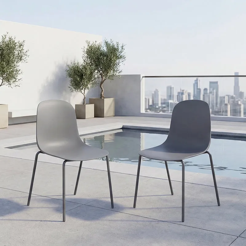 Set de 2 Sillas Aiara, Color Gris Oscuro, Diseño Moderno