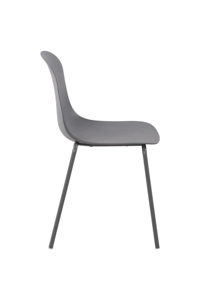 Set de 4 Sillas Aiara, Color Gris Oscuro, Diseño Moderno