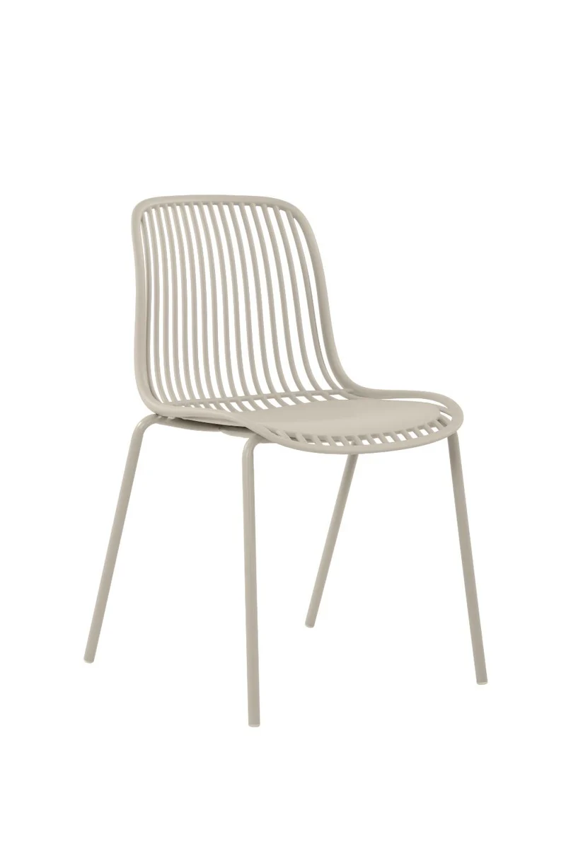 Set de 2 Sillas Barcelona, Color Blanco, con Espaldar en Líneas Diseño Moderno