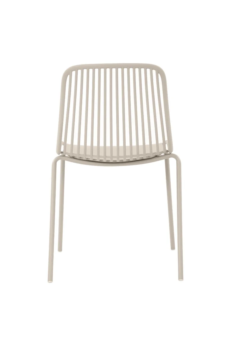 Set de 2 Sillas Barcelona, Color Blanco, con Espaldar en Líneas Diseño Moderno
