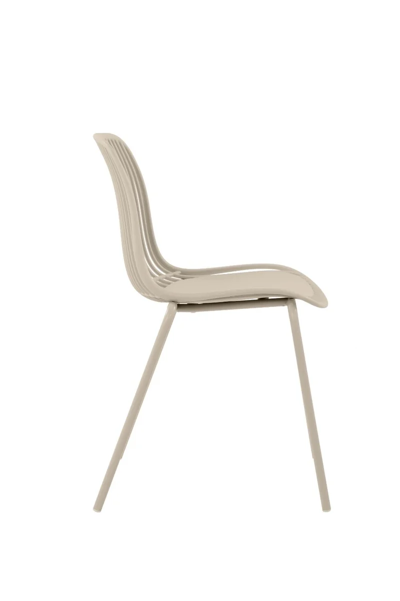 Set de 2 Sillas Barcelona, Color Blanco, con Espaldar en Líneas Diseño Moderno