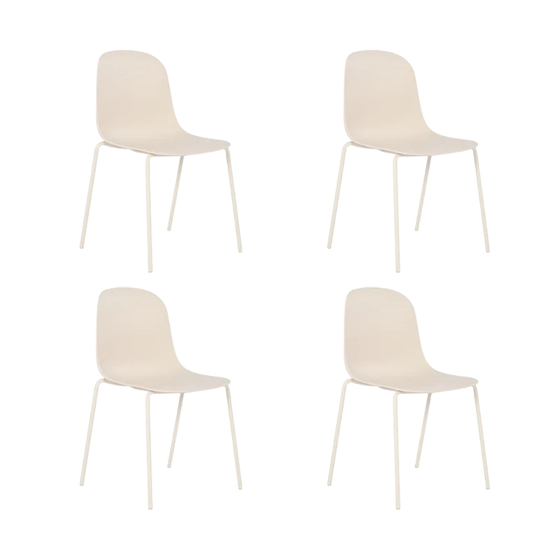 Set de 4 Sillas Aiara, Color Blanco, Diseño Moderno