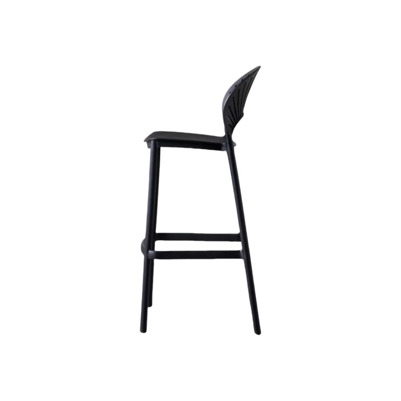 Set de 2 Sillas para Bar Paraíso, Color Negro, Diseño Moderno
