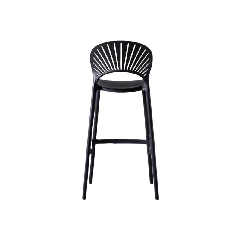 Set de 2 Sillas para Bar Paraíso, Color Negro, Diseño Moderno