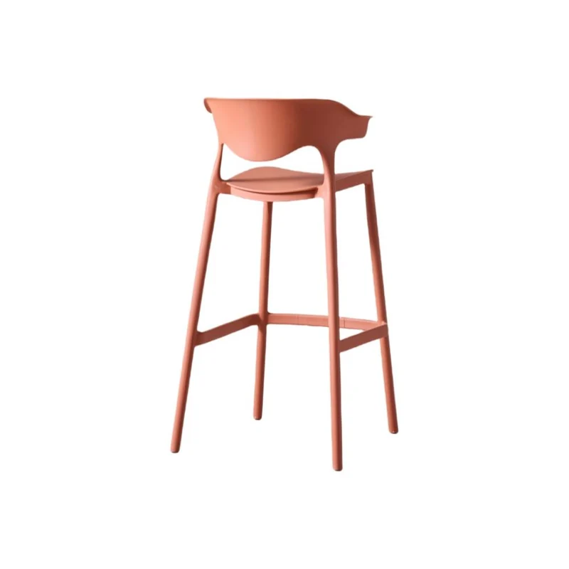 Set de 2 Sillas para Bar Elena, Color Terracota, Diseño Moderno