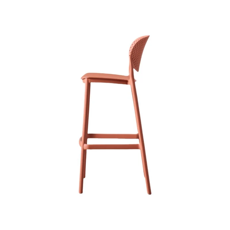 Set de 2 Sillas para Bar Río, Color Terracota, Diseño Moderno