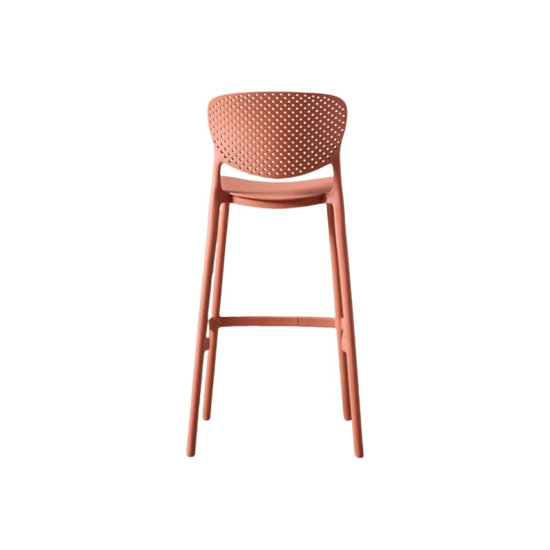 Set de 2 Sillas para Bar Río, Color Terracota, Diseño Moderno