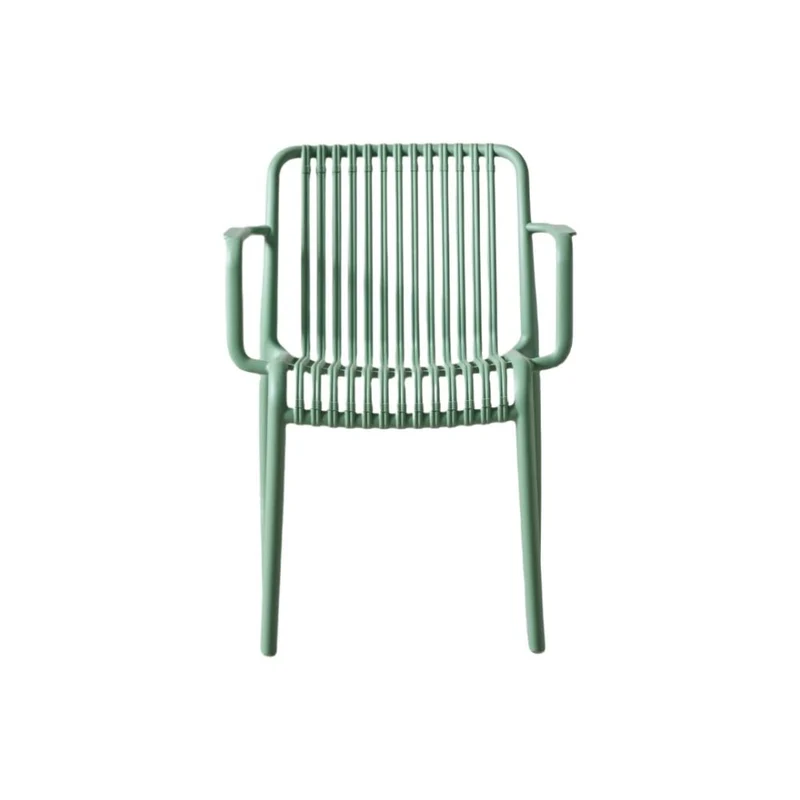 Set de 4 Sillas Terra con Brazos, Color Verde Olivo, con Espaldar