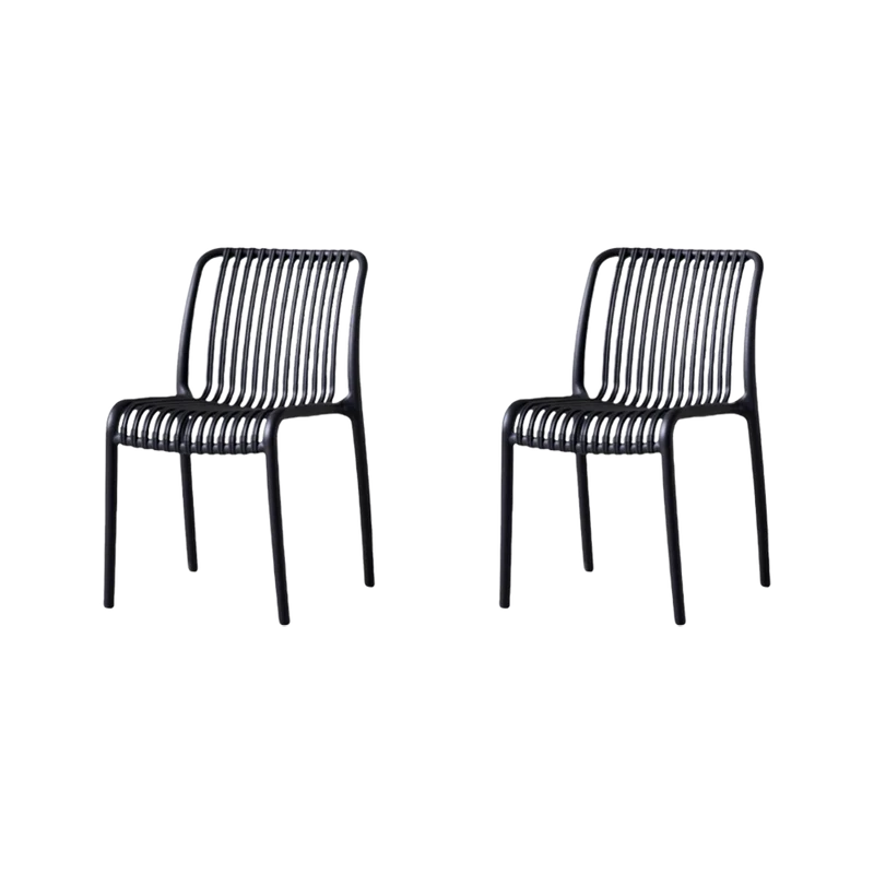 Set de 2 Sillas Terra, Color Negro, con Espaldar