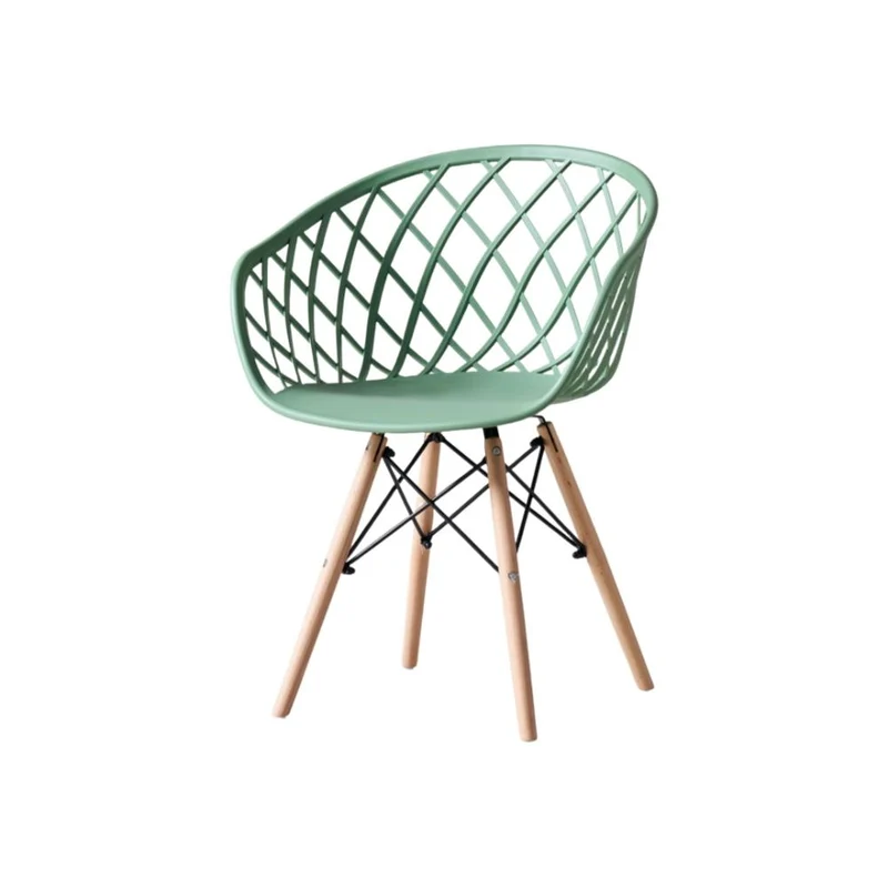 Set de 2 Sillas Oasis con Brazos, Color Verde Olivo, con Espaldar