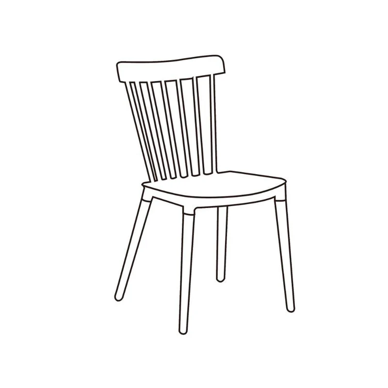 Set de 4 Sillas Jeicob, Blanco y Café Claro, Cómodo Asiento y Patas en Madera