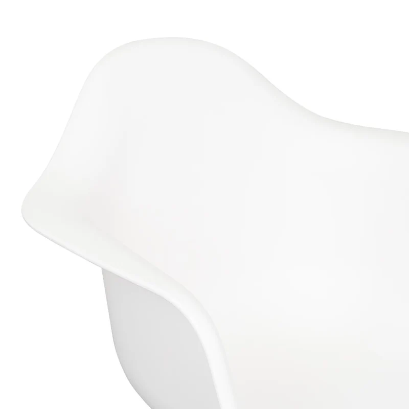 Set de 4 Sillas Eymos, Color Blanco, con Espaldar y Patas en Madera
