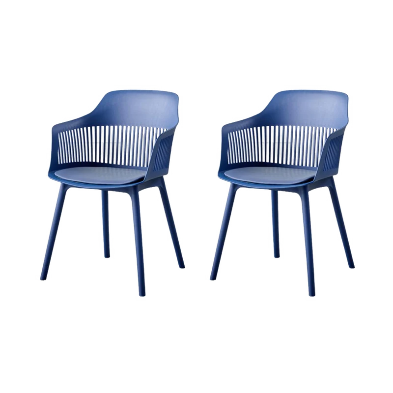 Set de 2 Sillas con Cojín Max, Color Azul, con Espaldar en Rejilla
