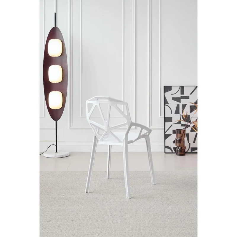 Set de 2 Sillas Roxy, Color Blanco, con Espaldar y Diseño Moderno