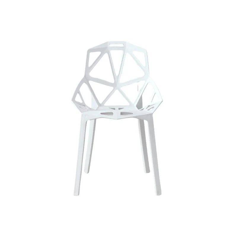 Set de 2 Sillas Roxy, Color Blanco, con Espaldar y Diseño Moderno