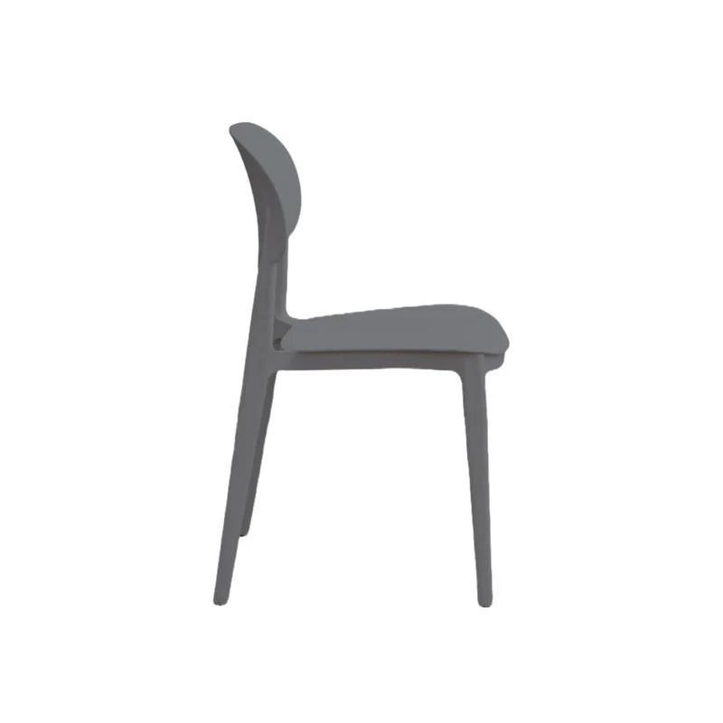 Set de 2 Sillas Milán, Color Gris Oscuro, con Espaldar y Diseño Moderno