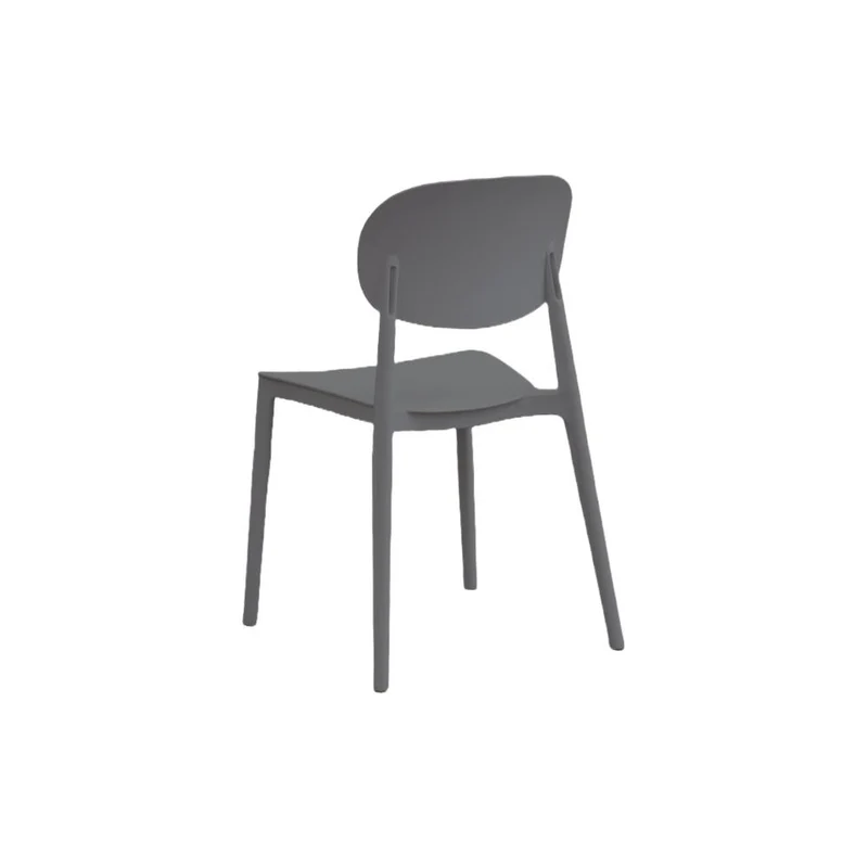 Set de 2 Sillas Milán, Color Gris Oscuro, con Espaldar y Diseño Moderno