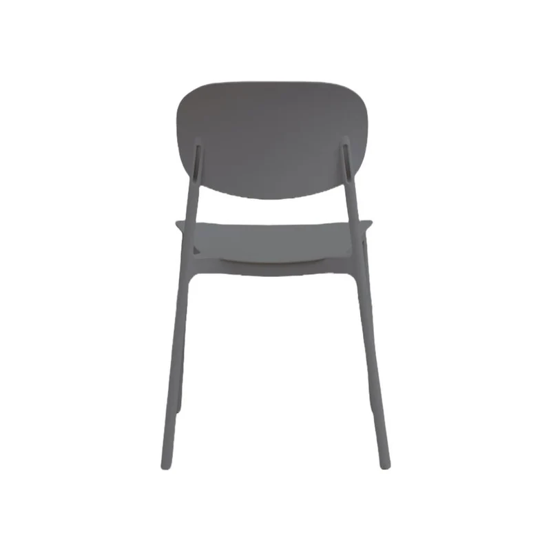 Set de 2 Sillas Milán, Color Gris Oscuro, con Espaldar y Diseño Moderno