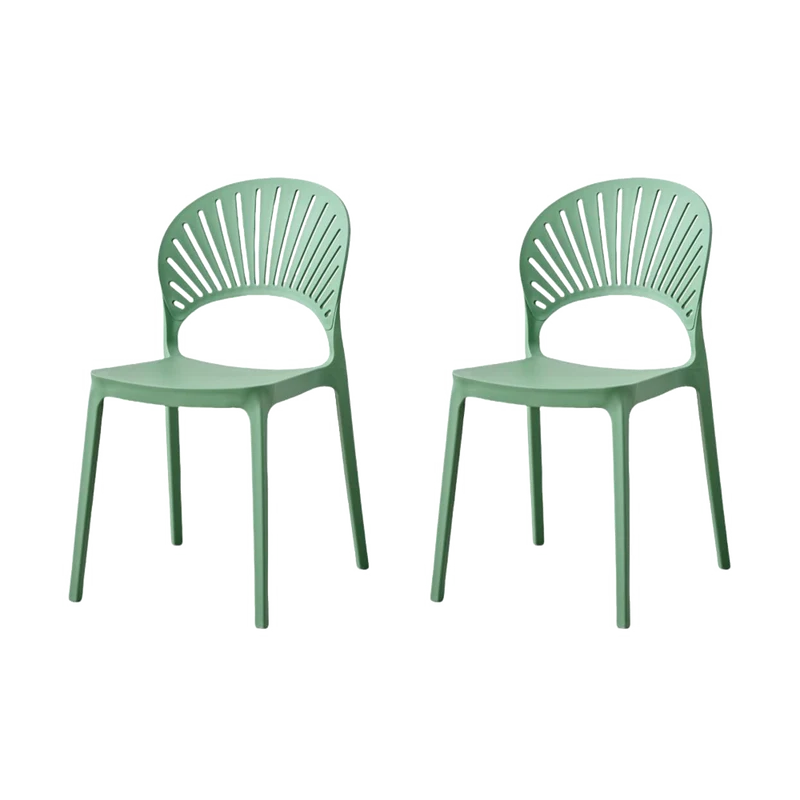 Set de 2 Sillas Paraíso, Color Verde Oliva, con Espaldar y Diseño Moderno