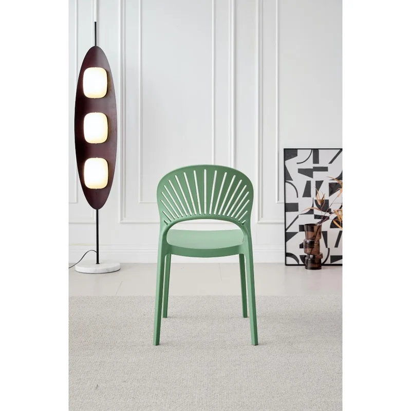 Set de 2 Sillas Paraíso, Color Verde Oliva, con Espaldar y Diseño Moderno