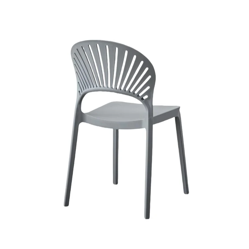 Set de 2 Sillas Paraíso, Color Gris Oscuro, con Espaldar y Diseño Moderno