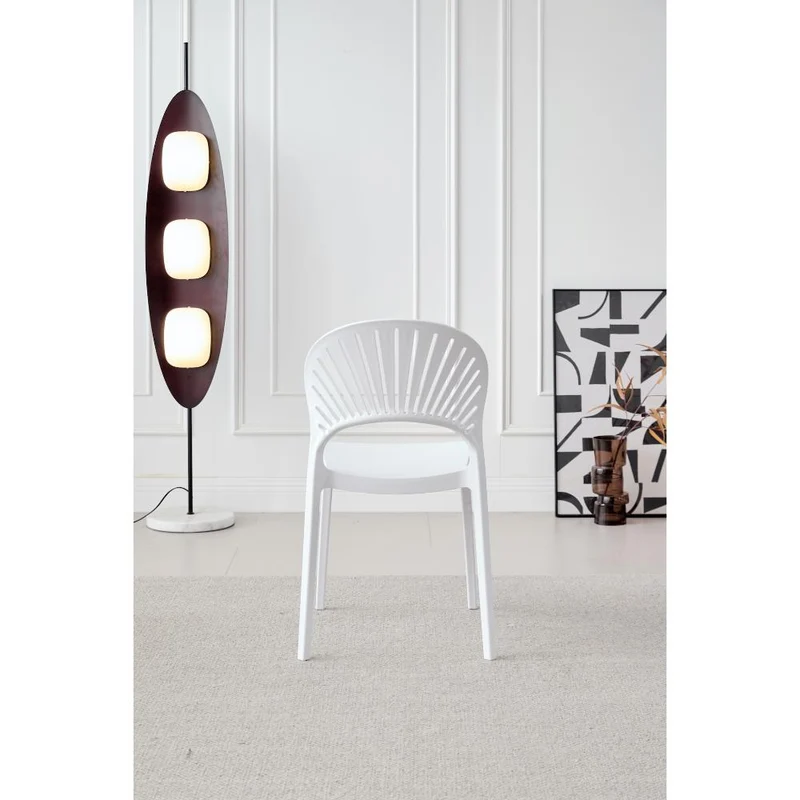 Set de 2 Sillas Paraíso, Color Blanco, con Espaldar y Diseño Moderno