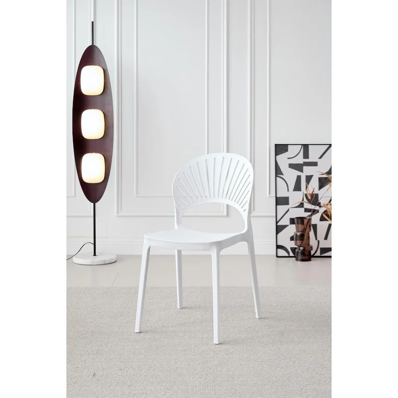 Set de 2 Sillas Paraíso, Color Blanco, con Espaldar y Diseño Moderno