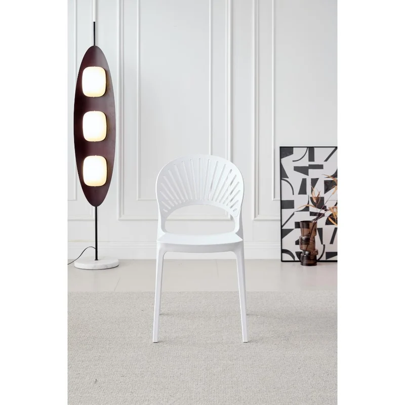 Set de 2 Sillas Paraíso, Color Blanco, con Espaldar y Diseño Moderno