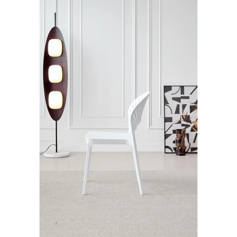 Set de 2 Sillas Paraíso, Color Blanco, con Espaldar y Diseño Moderno