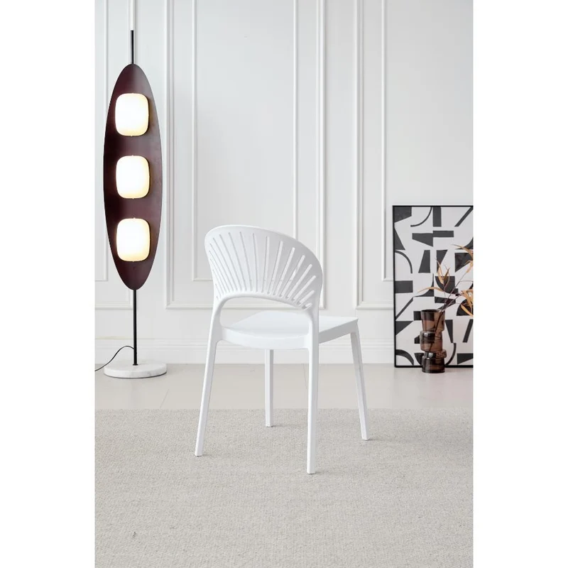 Set de 2 Sillas Paraíso, Color Blanco, con Espaldar y Diseño Moderno