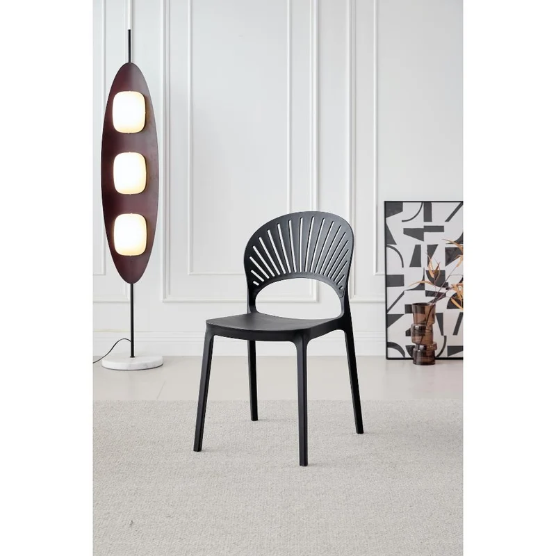 Set de 2 Sillas Paraíso, Color Negro, con Espaldar y Diseño Moderno