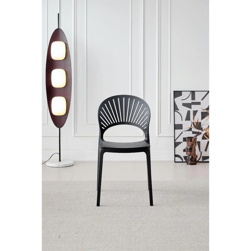 Set de 2 Sillas Paraíso, Color Negro, con Espaldar y Diseño Moderno