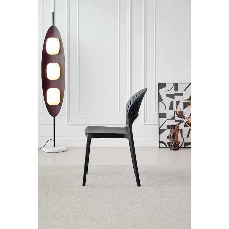 Set de 2 Sillas Paraíso, Color Negro, con Espaldar y Diseño Moderno