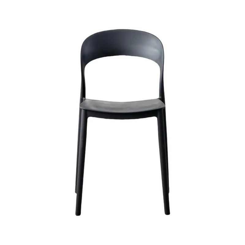 Set de 2 Sillas Patrick, Color Negro, con Espaldar y Diseño Moderno