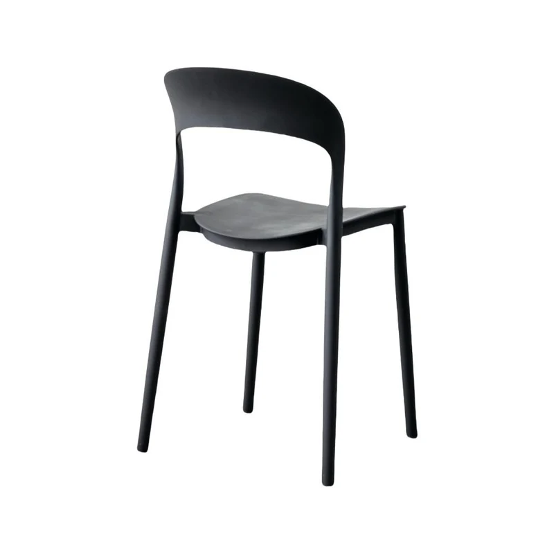 Set de 2 Sillas Patrick, Color Negro, con Espaldar y Diseño Moderno