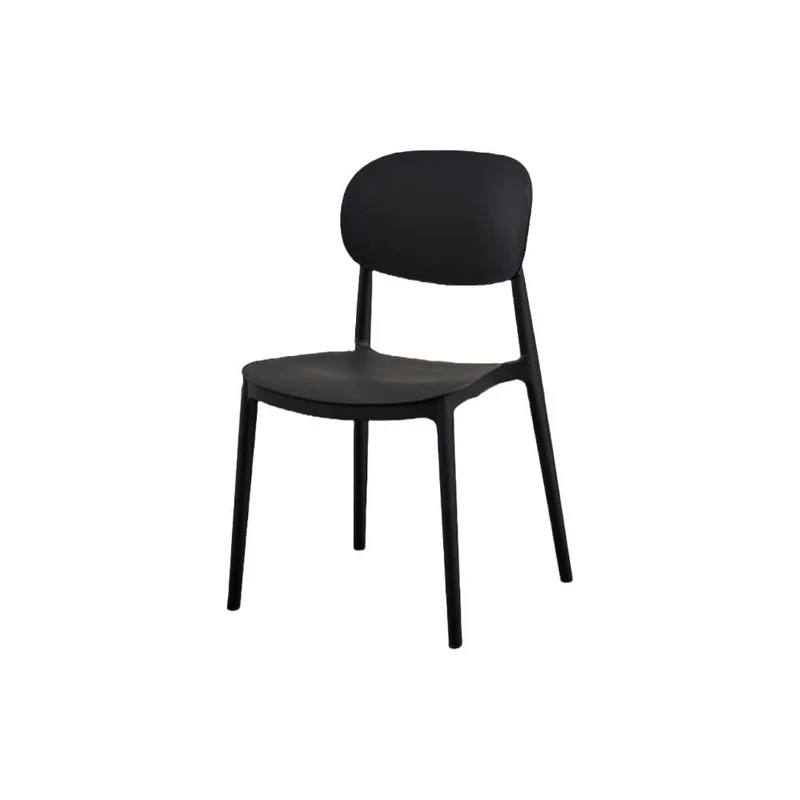 Set de 2 Sillas Milán, Color Negro, con Espaldar y Diseño Moderno