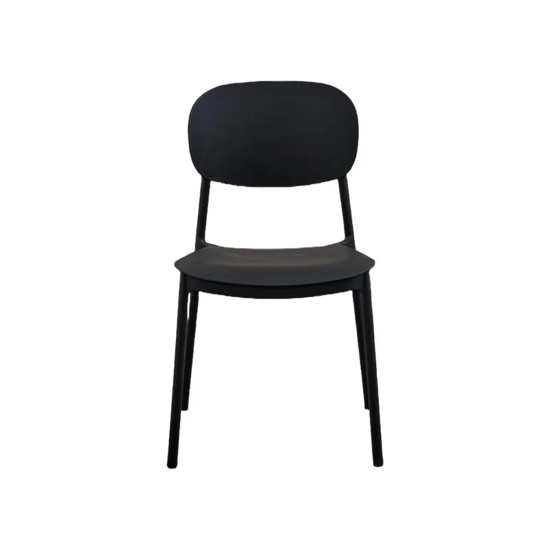 Set de 2 Sillas Milán, Color Negro, con Espaldar y Diseño Moderno