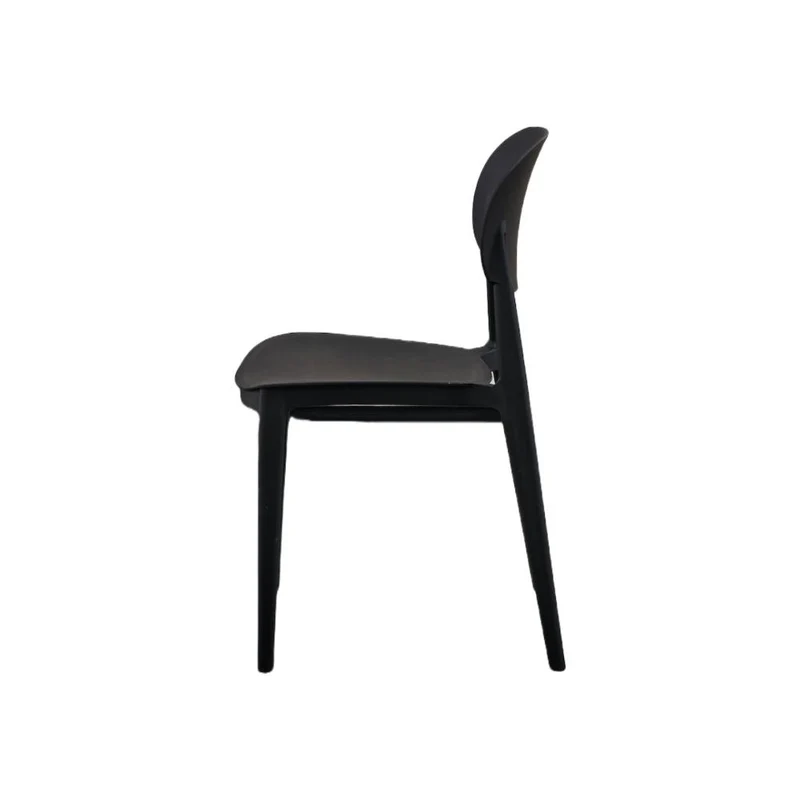 Set de 2 Sillas Milán, Color Negro, con Espaldar y Diseño Moderno