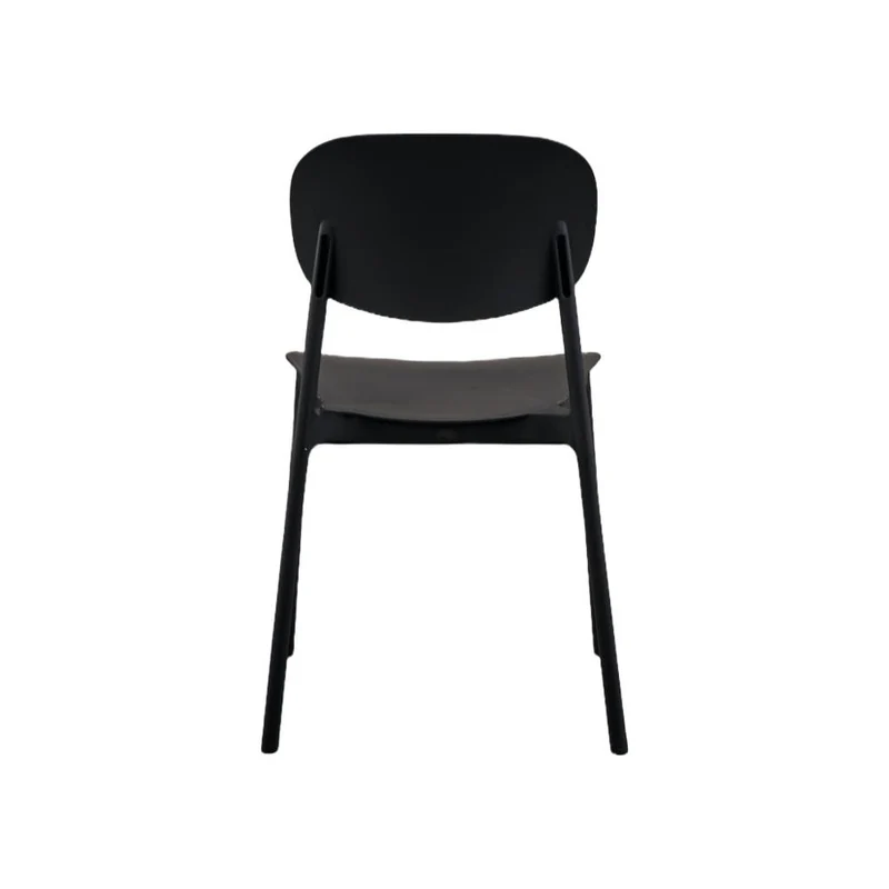 Set de 2 Sillas Milán, Color Negro, con Espaldar y Diseño Moderno