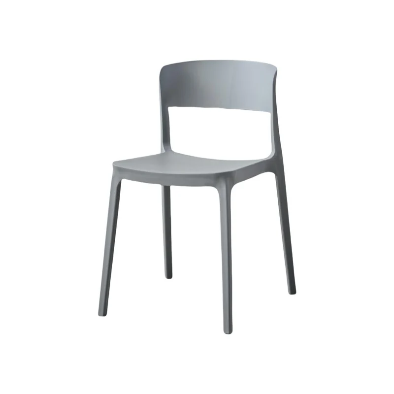 Set de 4 Sillas Mónaco, Color Gris Oscuro, con Espaldar y Diseño Moderno