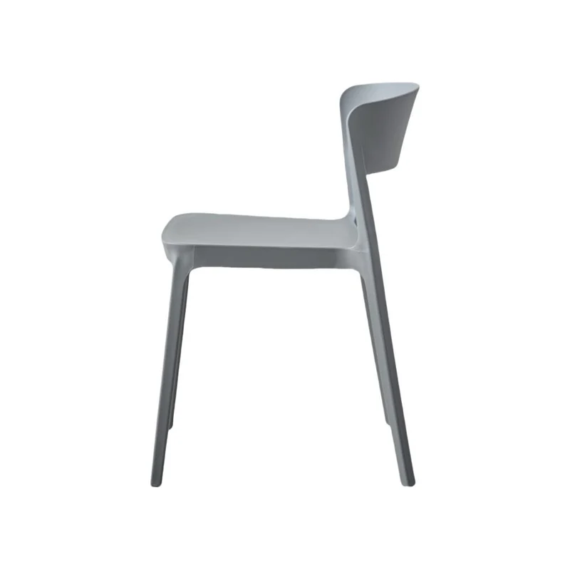 Set de 4 Sillas Mónaco, Color Gris Oscuro, con Espaldar y Diseño Moderno