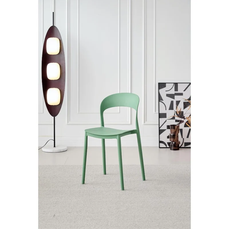 Set de 2 Sillas Patrick, Color Verde Oliva, con Espaldar y Diseño Moderno