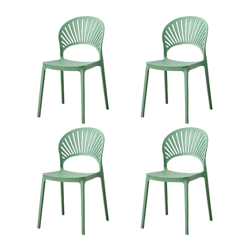 Set de 4 Sillas Paraíso, Color Verde Oliva, con Espaldar y Diseño Moderno